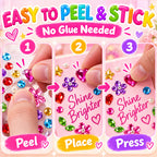 Self-Adhesive Rhinestone Gem Stickers – 3000-Piece Mixed Shape Craft Set