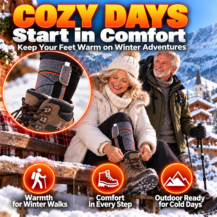 Rechargeable Heated Thermal Socks – 3 Heat Levels & Up to 8.5H Warmth
