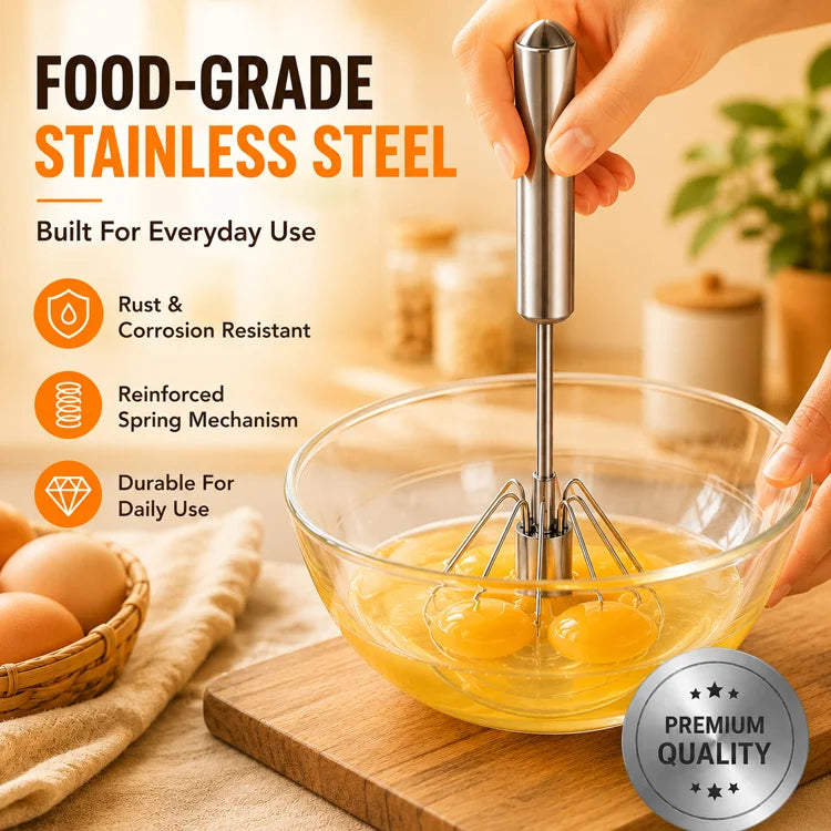 Semi-Automatic Push Egg Whisk