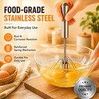 Semi-Automatic Push Egg Whisk