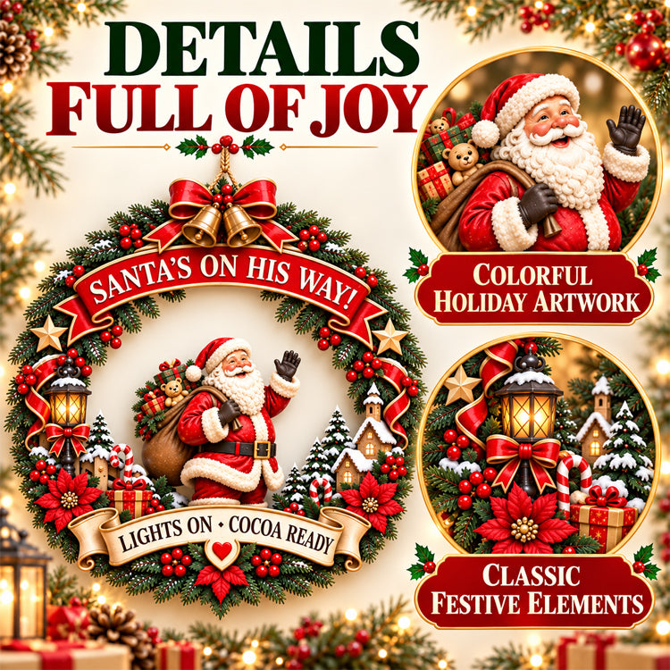 Large Size Wooden Christmas Door Sign