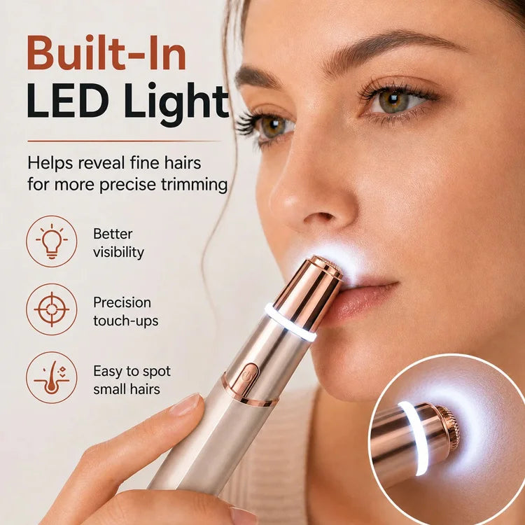 2-in-1 Rechargeable Facial Hair Remover & Eyebrow Trimmer