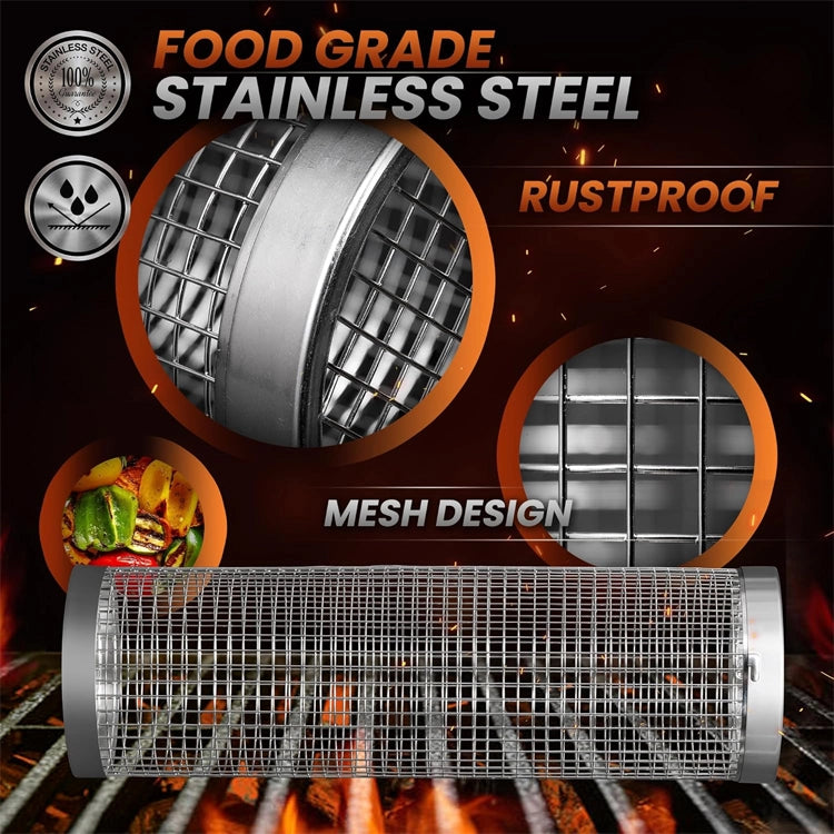 360° Rolling BBQ Grill Basket