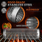 360° Rolling BBQ Grill Basket