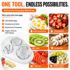 3-in-1 Egg Slicer & Food Cutter – Compact Stainless Steel Kitchen Tool
