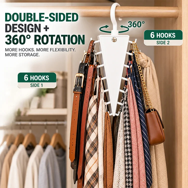 12-Hook Double-Sided Closet Organizer