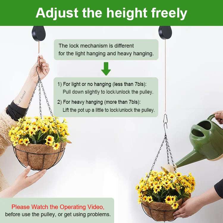 Adjustable Garden Hanging Hook System – Effortless Plant Care & Display