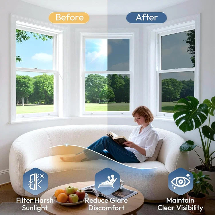 HeatShield™ Window Film — UV Blocking & Heat Reduction Privacy Film