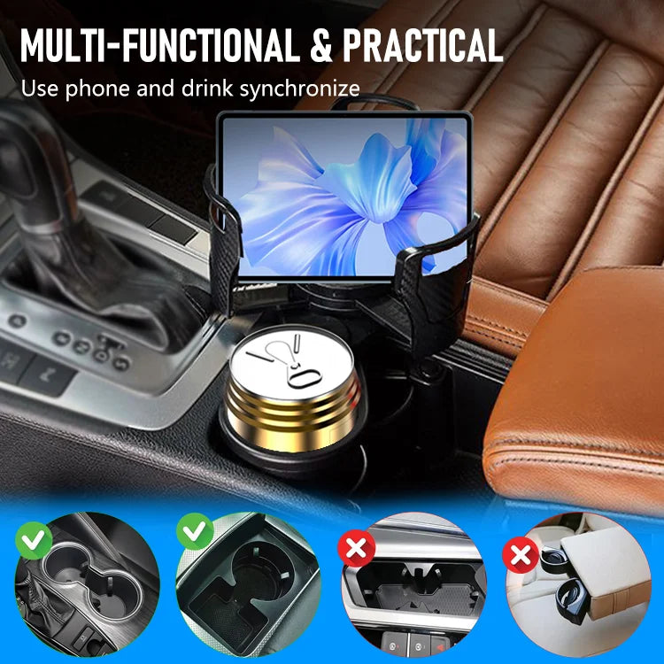 DriveMate - 2-in-1 Rotating Car Cup Holder