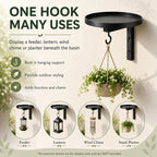 Wall-Mounted Metal Bird Bath & Feeder Station