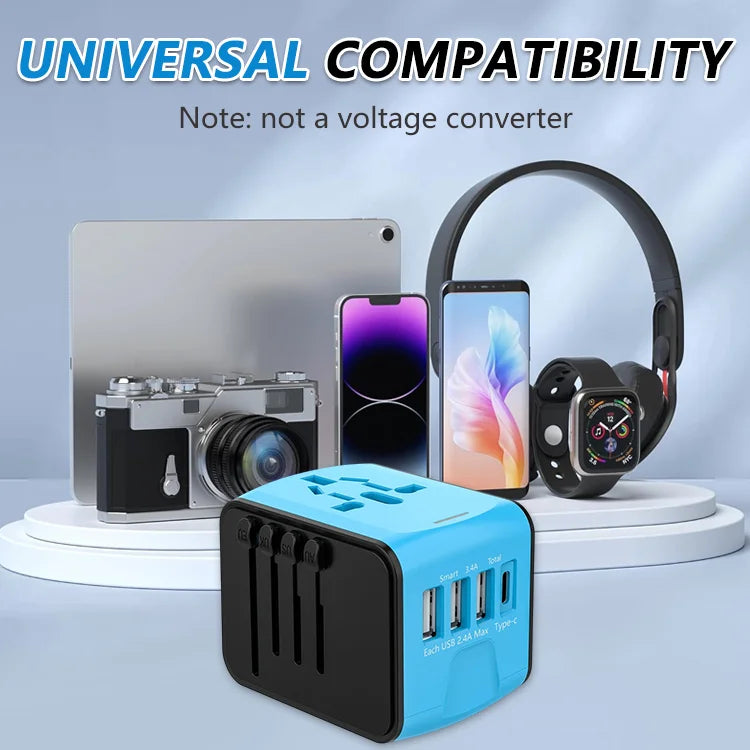 5-Port Universal Travel Adapter For 150+ Countries