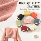 🔥 Genuine Leather Mini Jewelry Box – Travel-Ready & Tangle-Free
