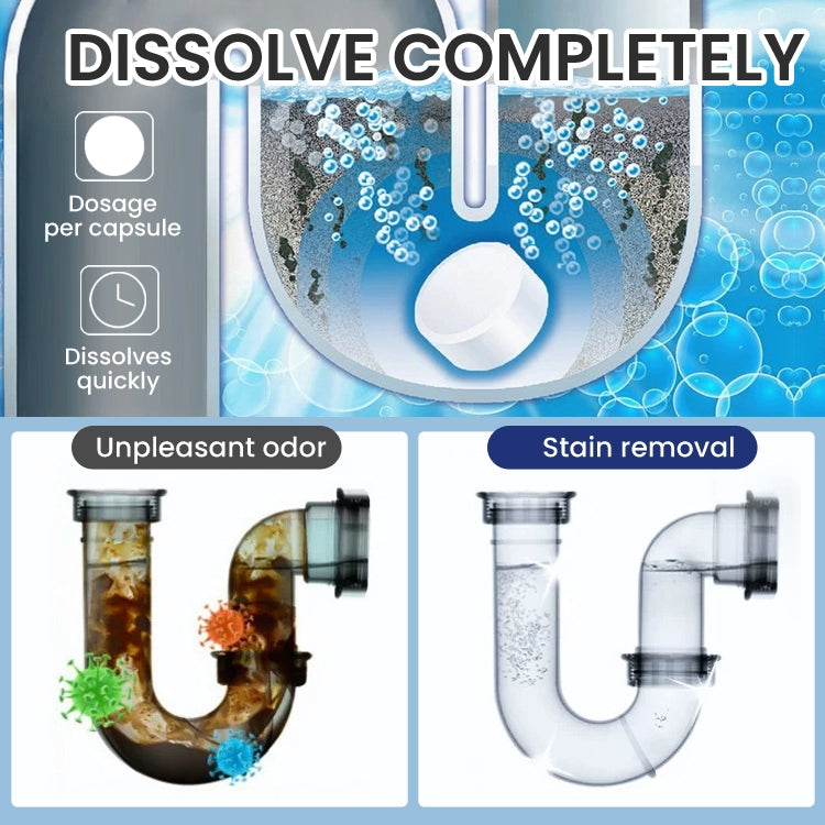 Foaming Drain Cleaning Tablets — Clear Odors & Help Keep Pipes Flowing Smoothly