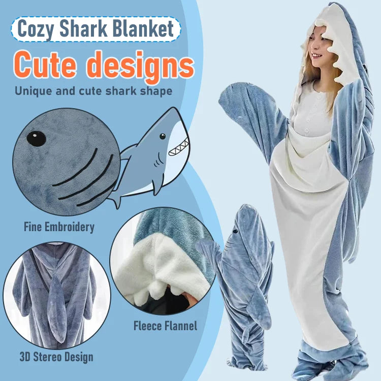 Shark Wearable Blanket — Wrap Yourself in Comfort & Fun