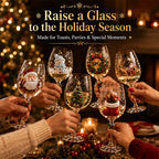 Handcrafted 3D Christmas Wine Glass – Festive Holiday Goblet