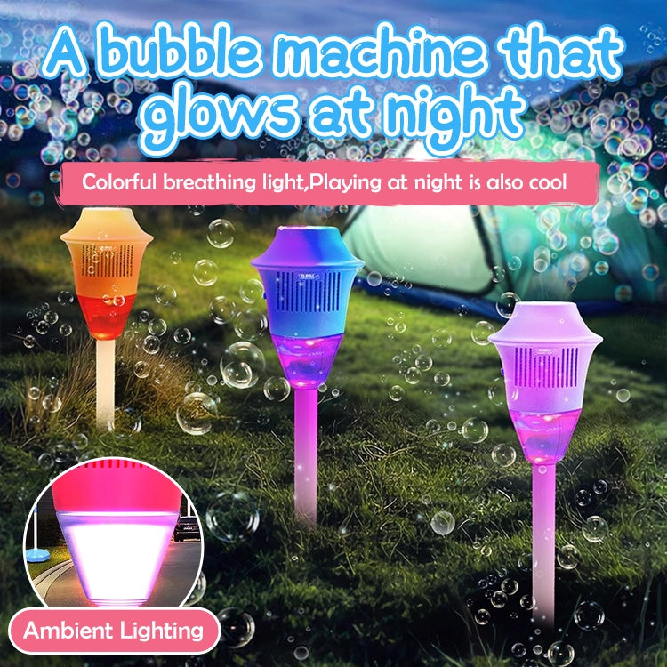 Rechargable Bubble Torch Machine – Colorful Outdoor Fun for Kids & Parties