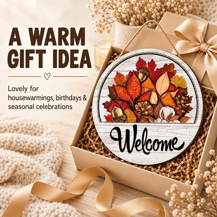 16-in-1 Interchangeable Welcome Door Sign – Year-Round Seasonal Decor