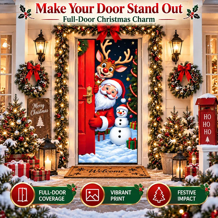 Christmas Full-Door Cover – 9 Festive Holiday Designs