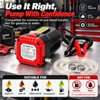 12V 80W Electric Oil Extractor Pump – Portable Fluid Transfer Pump