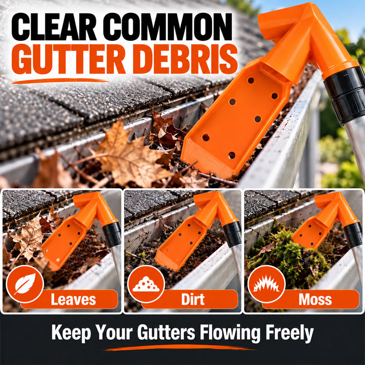 Ground-Level Gutter Cleaning Tool – Adjustable Debris Scoop & Scraper
