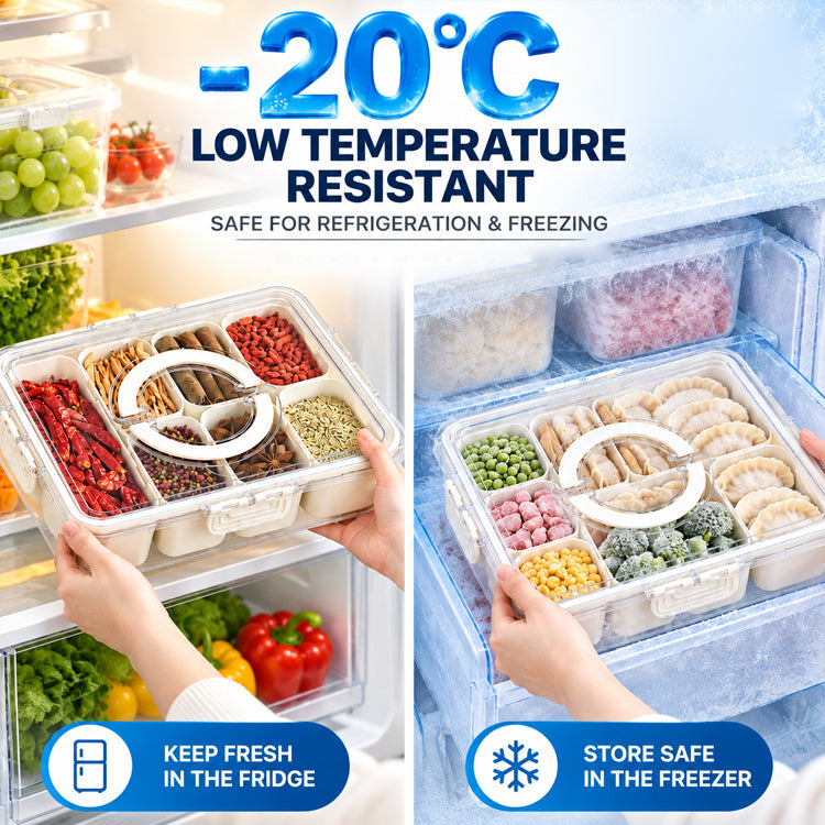 Portable Divided Food Storage Container