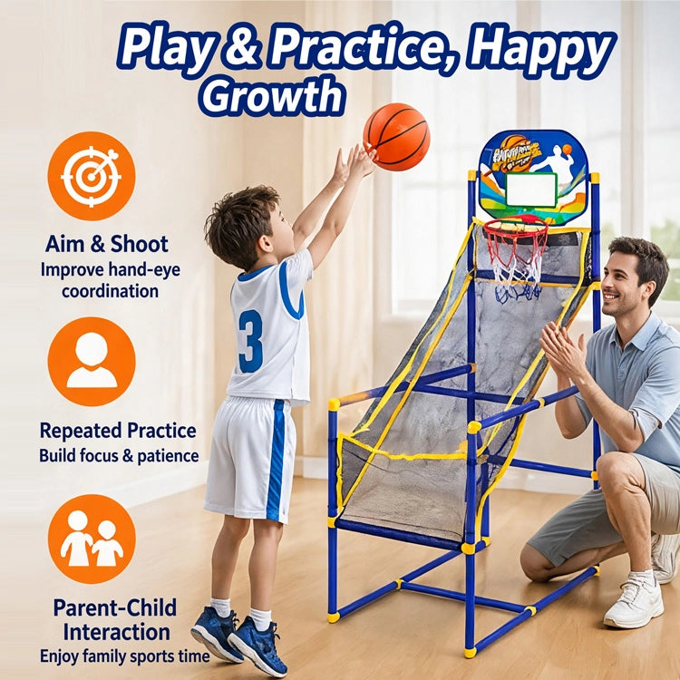 Kids’ Automatic Ball-Return Basketball Set