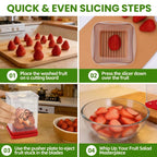 One-Press Fruit Slicer & Prep Cup