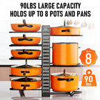 Adjustable Pot & Pan Organizer Rack for Cabinet Storage