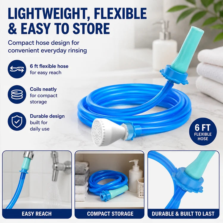 6FT Flexible Pet Shower Hose & Bath Sprayer