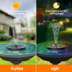 🌞Solar Fountain Light — Floating Water Pump with Color LED for Garden & Bird Bath