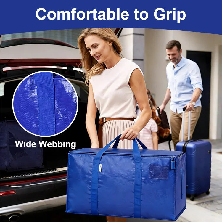 Heavy-Duty Extra Large Storage Moving Bags with Zipper & Handles