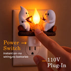 Spooky-Cute Ghost Campfire Plug-In Night Light