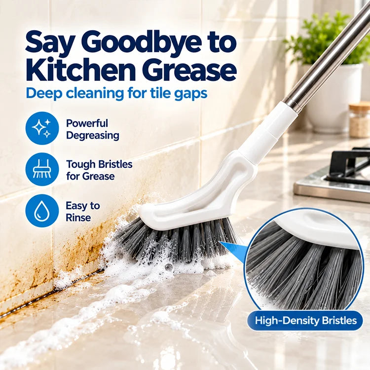 Telescopic Crevice Cleaning Brush – 43.3" Long-Handle Narrow Gap Scrubber