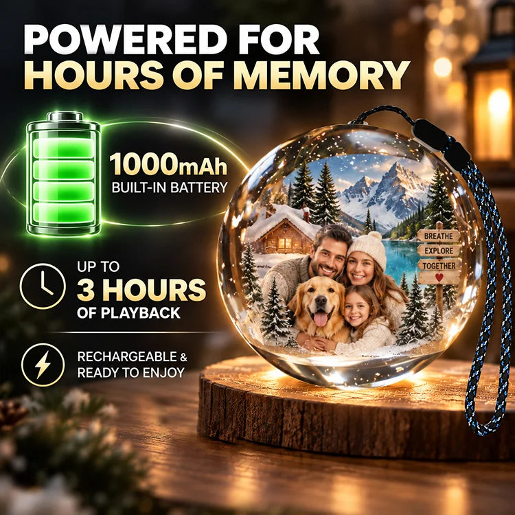 3D Digital Memory Crystal Ball – Personalized Photo, Video & Music Keepsake