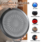 Round Carbon Steel Non-Stick Grill Pan