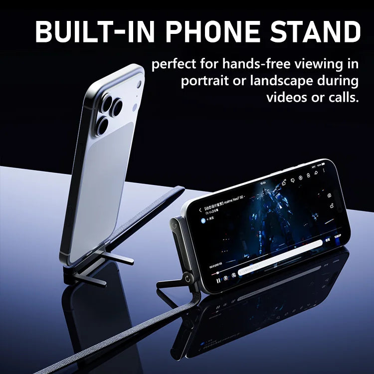 High-Power Fast Charging Cable with Built-in Phone Stand
