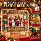 Our Family at Christmas Acrylic Photo Keepsake Frame