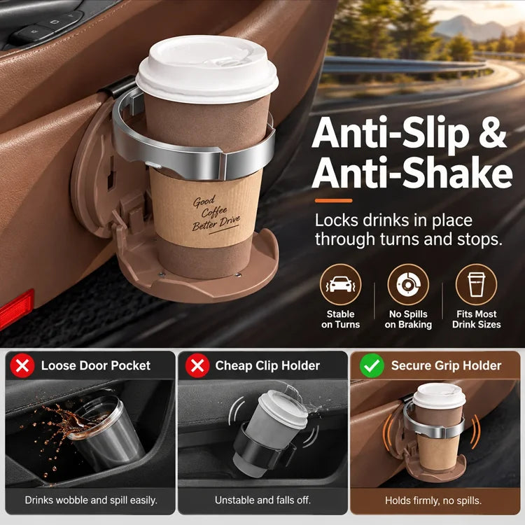 Premium Foldable Car Door Cup Holder