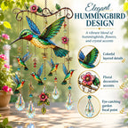 🐦🎐Last Day 50% OFF - 🐦🎐Crystal Bird Wind Chime – Colorful Garden Hanging Decor
