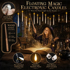 Magic Wand-Controlled Floating LED Candle Set