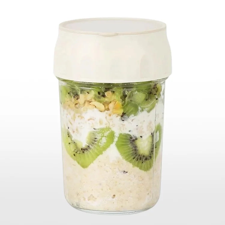 Overnight Oats Containers with Lids & Spoons