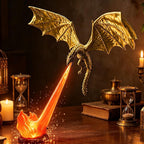 3D Dragon Fire Bookshelf Light – Flying Fantasy Nook Decor