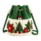 3D Christmas Crochet Bucket Bag