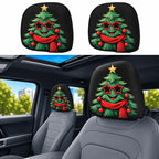 Christmas Car Headrest Cover – Stretch-Fit Holiday Seat Decor