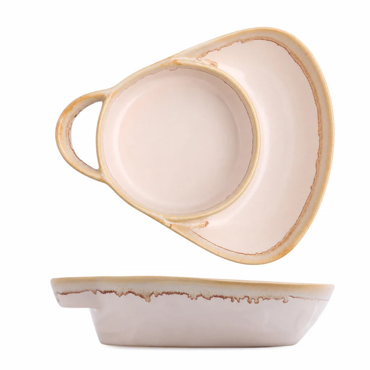 800G Real Ceramic Divided Bowl – 24 oz Soup & Side Serving Dish