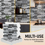 Peel & Stick PVC Backsplash Tiles — 12-Pack (4.7″ × 9.7″ Tiles)