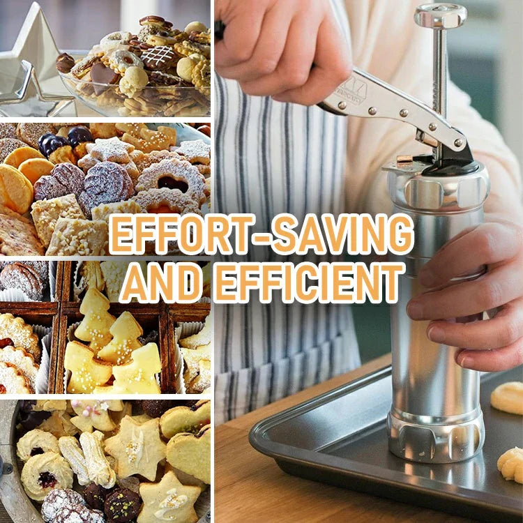 Complete 28-Piece Cookie Press Kit - Durable Food-Grade Materials, Easy Baking & Cake Decorating for Beginners and Experts