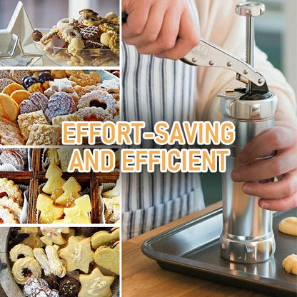 Complete 28-Piece Cookie Press Kit - Durable Food-Grade Materials, Easy Baking & Cake Decorating for Beginners and Experts