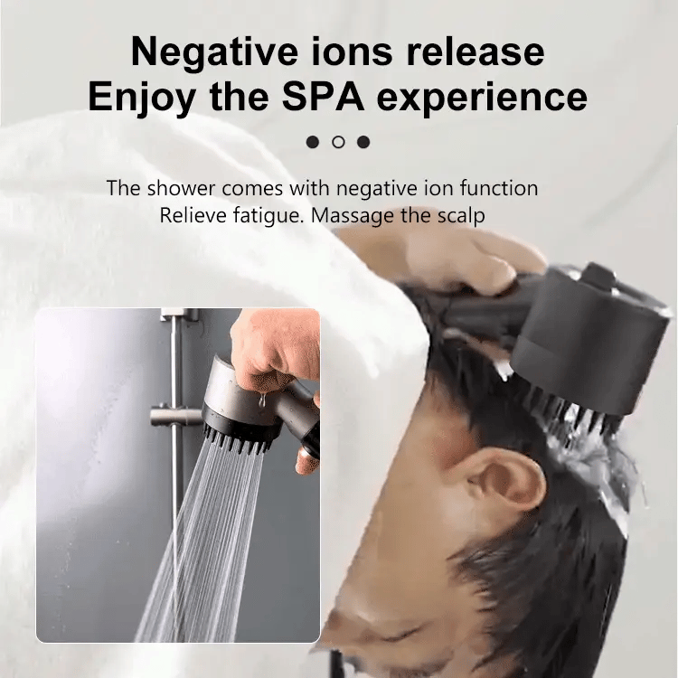 Shower head with massage for instant relaxation