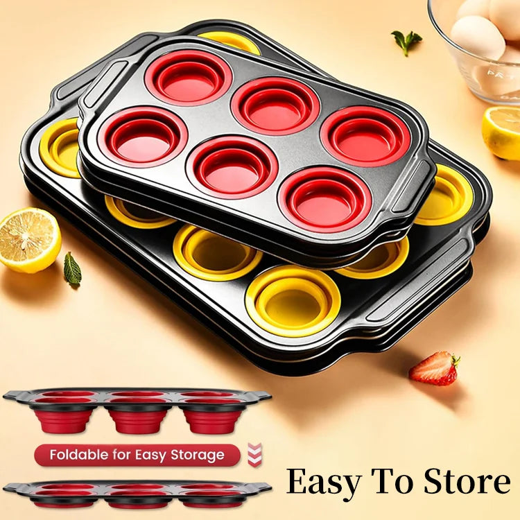 12-Cup Press-Release Silicone Muffin Pan